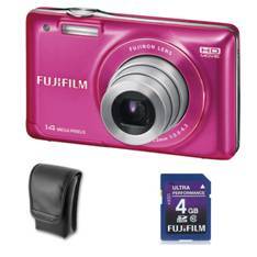 Kit Camara Digital Fujifilm Finepix Jx500 Rosa 14 Mp Zo X 5 Hd Lcd 27 Litio   Funda   Sd 4gb